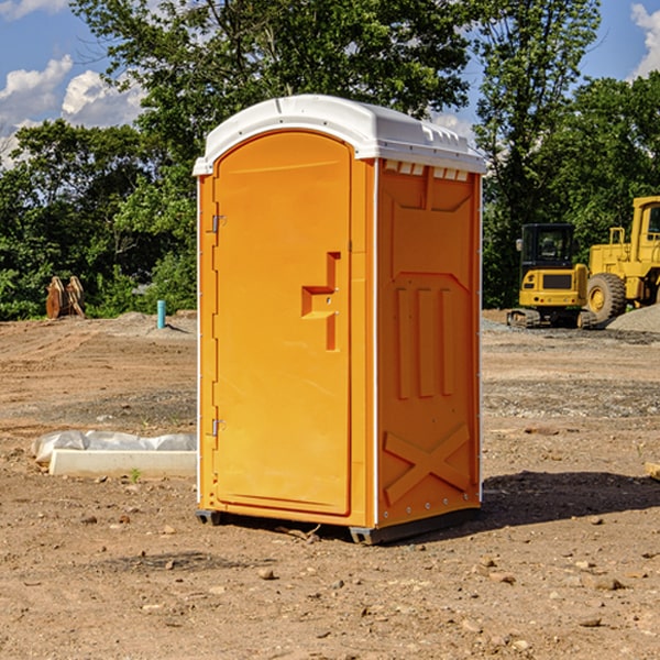 how often are the porta potties cleaned and serviced during a rental period in Medina County